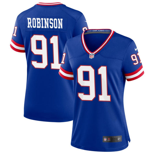 A'Shawn Robinson New York Giants Nike Women's Classic Game Jersey - Royal